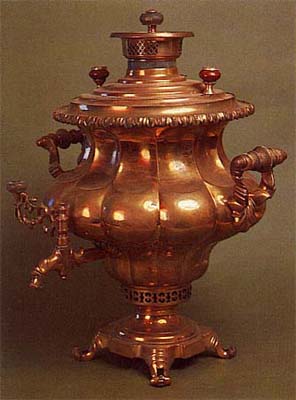Самовар вазой овально-лощатый. Конец XIX - начало XX века.