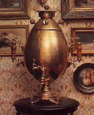Egg-shaped samovar. Late 19th - early 20th cent.